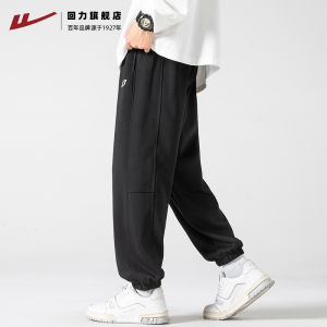 Mens Casual Fleece Lined Sports Pants Loose Fit Autumn Winter New Style Loose Leggings Comfortable Breathable Cotton Trousers