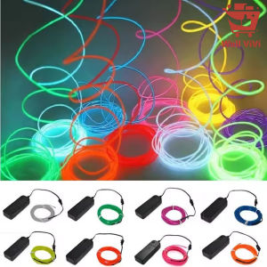 Car LED Ambient Light EL Wire Strip 5M USB 5V Flexible Waterproof Dashboard Console Interior Decor RGB Auto Mood Light