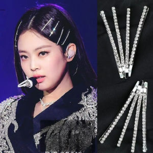 4 Pieces Simple Zircon Bangs Side Clip Korean Fashion Ins Style Hairpin Hair Accessories for Girls