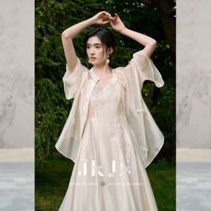 JK&JS | Đầm Dài Mùa Hè Phong Cách Trung Quốc Elegante