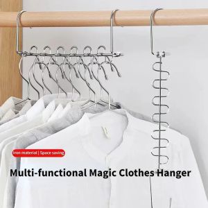 Multifunctional Metal Folding Clothes Storage Clothes Hanger with Magic Hook for Home Wardrobe to Save Space and Stack Clothes Hangers