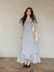 seemon | Đầm Pha Linen Thêu Hoa