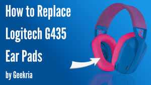 Geekria Comfort Mesh Fabric Replacement Ear Pads for Logitech G435 Headphones Headset Earpads Repair Parts