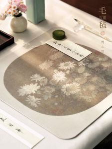 Bàn Làm Việc Bằng Da Lông Cừu Hai Mặt Bằng Vải Nhung Cổ Điển Dành Cho Nghệ Thuật Thư Pháp Và Viết Chữ Hán