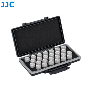 JJC กล่องที่เก็บแบตเตอรี่เซลล์ใส่เหรียญเคสสำหรับเก็บ26x CR1/แบตเตอรี่3N กันความชื้นกันน้ำและกันฝุ่น