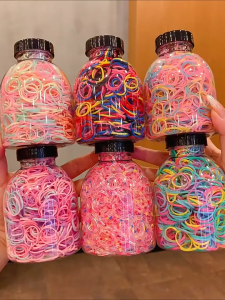 2000 Pcs Disposable Rubber Bands Makukulay na Elastic Hair Tie Sanrio HelloKitty Bear