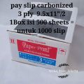kertas slip gaji carbonise 3Ply 9.5x11"/2. 