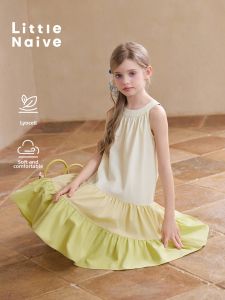 Little Naive | Gradual Color Change Sleeveless Halter Vest Dress