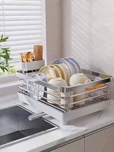 SOFTHOME 304 Steel Dish Rack-Anti-rust and Fast Drying Easy Clean for Tidy Kitchen Counters