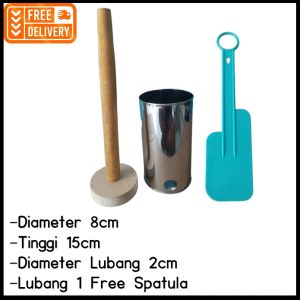 Cetakan Pentol Stainless Murah |Alat Cetakan Pentol Bakso Dimsum Aci Cilok Sosis|Penekan/Cetakan Stainless Pentol/Bakso Manual|Alat Pembuat Bakso Kecil/Pentol Viral Ukuran 8cm Lubang 1 Dan 4