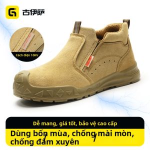GUYISA | Giày Bảo Hộ Mũi Thép Chống Đâm Xuyên Chịu Nhiệt & Tia Lửa Độ Bền Cao