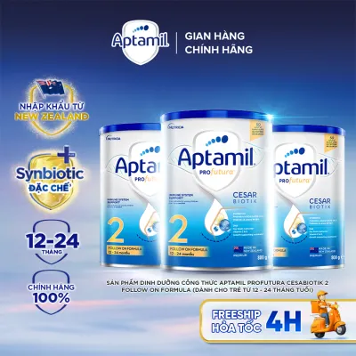 [Hỏa tốc - 0Đ] Combo 3 Sữa bột Aptamil Profutura Cesarbiotik New Zealand số 2 800g - Synbiotic độc quyền