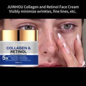 JUINHOU Face Cream With Collagen Retinol Hydrating Moisturizing Make Skin Younger-looking Brighten Skin Suitable for Daily