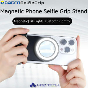 INOVAGEN Mag-netic Phone Selfie Handle Camera Stabilizer for Androidi-Phonewith Camera Bluetooth Remote ShutterAdjustable Fill Light1/4 ScrewPhone Holder Grip
