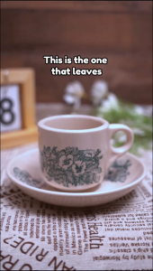 Sin Boon Kee Traditional Coffee Cup & Saucer｜Ceramic Tradisional｜Cawan Teh Kopi tradisi