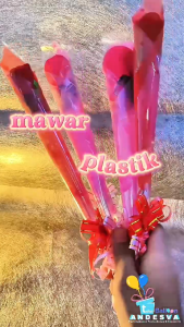 bunga mawar plastik 1 tangkai / bunga hadiah valentine / bunga mawar / bunga plastik