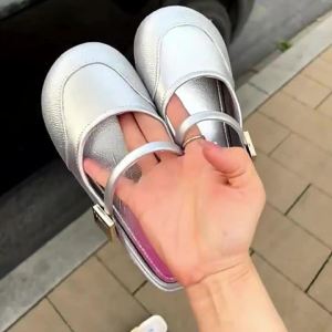 รองเท้าแฟชั่น ใส่กลางแจ้งสะดวกสบาย รองเท้าแตะครึ่งส้นฤดูร้อนสไตล์ฝรั่งเศสสวมใส่ง่าย สายแฟชั่นห้ามพลาด พื้นนุ่ม