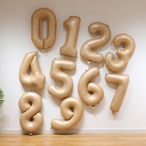 32 inch caramel color(0-9) number balloon wedding decoration balloon children birthday decoration aluminum foil balloon party supplies festival partyneeds birthday decor anniversar
