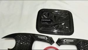 Paket Cover Handle Outer Pintu & Tutup Tangki Bensin Innova 2004-2015 Carbon