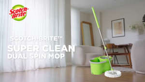 3M Scotch-Brite T7 Spin Mop Bucket Set Dual Wash Microfiber Mop Complete Set
