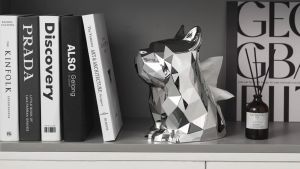 Tempat Tisu Kotak Tissue Silver French Bulldog Tissue Box Dog Tissue Holder Home Decoration