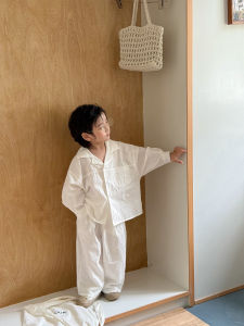 White Long Sleeve Shirt Set for Boys Baby Cotton Casual Wear Autumn New Arrival XJMM Brand Childrens Clothing