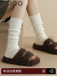 Yaloo Womens Long Tube Socks Pure Color Spring Autumn Style Legging 2024 New Popular Japanese Style Cotton Elastic Fiber