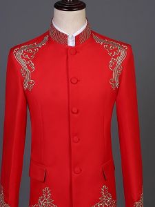 Chinese Style Stand Collar Men Performance Dress Zhongshan Suit Chorus Costume Singer Host National Performance Costume Men