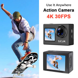 SJCAM SJ4000 Dual Screen 4K Action Camera 30M Waterproof Anti-Shake HD Sports Video Action Cameras Motorcycle Bicycle Helmet