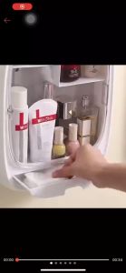 Kệ mỹ phẩm dán tường nhà tắm Hokori 3635 kệ để đồ trang điểm chống nước treo tường.