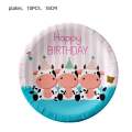 Fancy Cow-Themed Disposable Party Set - 10 Plates, 10 Cups, 20 Napkins - Birthday Fun Decor. 