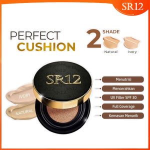 SR12 Perfect Cushion Bedak Sultan Meratakan warna kulit menutup bekas jerawat dan flek hitam Menahan Minyak Matte Tahan Lama dengan UV filter