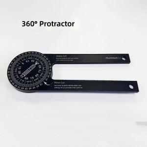 L67 360 Degree Aluminum Protractor Angle Finder Ruler CNC Woodworking Metal Pipe Measuring Tool L