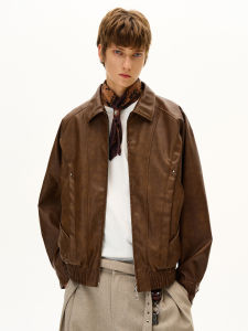 MADWITCH | Retro Stitched Stylish Leather Jacket