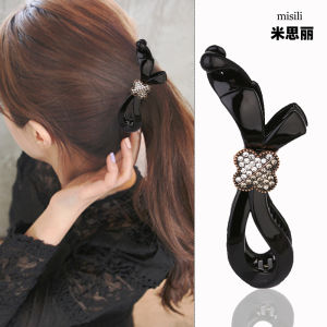 Anti-Slip Banana Hair Clip Womens High Ponytail Clamp Four Leaf Clover Fashionable Twist Clip Fresh out Korean Style Hair Accessories