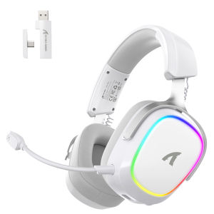ATTACK SHARK | Attack Shark G800 2.4G Wireless Gaming HeadsetBluetooth 5.37.1 Surround Sound Detachable Mic1000mAhRGB Headphones for PC/PS