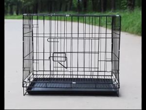 【Reinforce】Foldable Pet Cage Dog Cage with Poop Tray Heavy Duty Pet Collapsible Cage