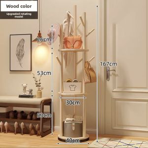 CHUJUN | Rotating Closet Rack Floor Corner Entry Simple Standing Bedside Coat Rack