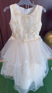 L2002 Girls Princess Wedding Dress For Children Birthday Party Performance Costume Sweet Style Fluffy Mesh Flower Dresses
