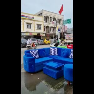 (Free Ongkir) Sofa Sudut Minimalis / Sofa Macarena + Puff dan Meja