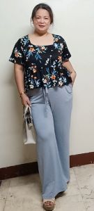 Charmika Blossoms pants and blouse Coordinate Plus size (one size fit to large-3xl)