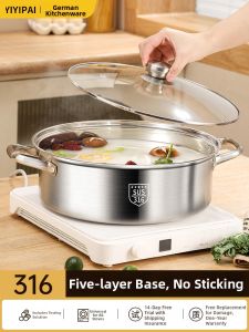 YIYIPAI | Heavy-duty Food-grade 304 Stainless Steel Pot