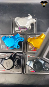 Kaliper Caliper Rem Motor Cakram Kanan 2 Piston 2P Axial F1 Series Ungu Purple Proper Fitting