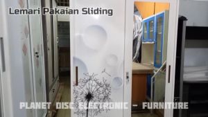 Lemari Pakaian Plat besi sliding 120cm  Lemari baju  Lemari anti rayap  Lemari tahan banjir