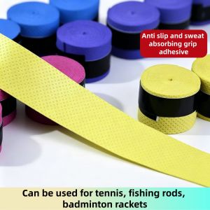 Anti slip super absorbent hand gel breathable small hole tennis racket grip badminton racket bicycle fishing rod grip