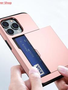 Creative Business Style iPhone 16 15 14 Phone Case Slide Cover Card 2-i Compatible Protective Shell for Digital Accessories