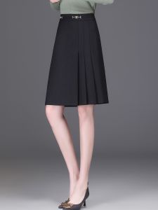 High Waist A-Line Mini Skirt Short Skirts Womens Fabric Suit Spring Summer New Arrival Small Stature Pleated Skirts