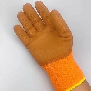 Găng tay lao động giữ ấm mùa đông đen cam găng tay làm vườn chống mài mòn bao tay bảo hộ lao động