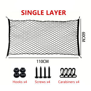 Car Trunk Cargo Net For Mazda 3 2003-2025 Elastic Bungee Mesh Storage Organizer Bag SUV Luggage Compartment Net