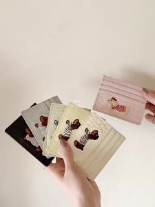 Chio’2nd | Vỏ Đựng Thẻ Da Nhỏ Chủ Đề Thú Cưng Mỏng Gọn